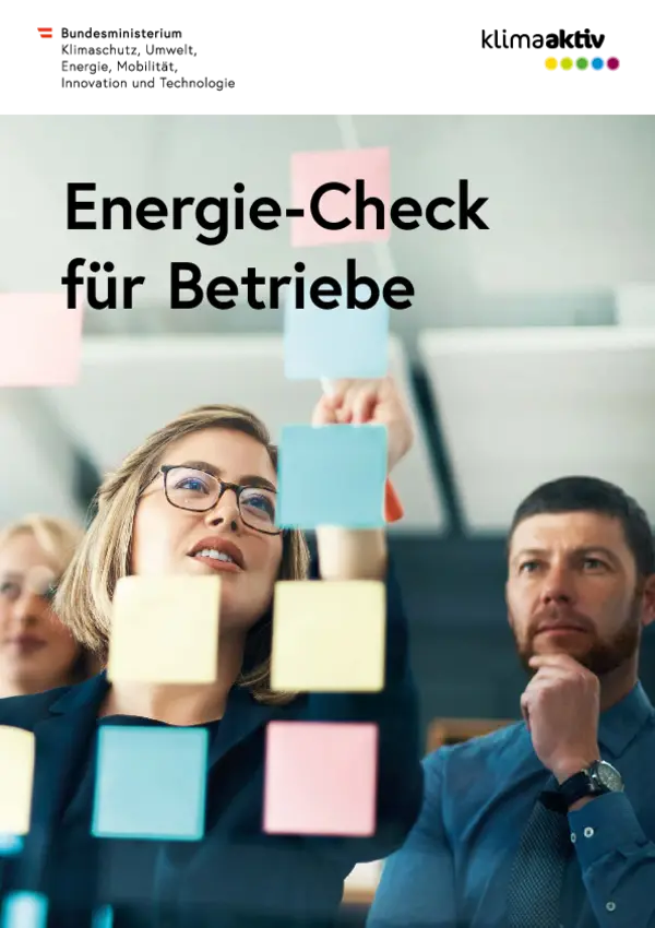 Cover der Broschüre Energie-Check für Betriebe